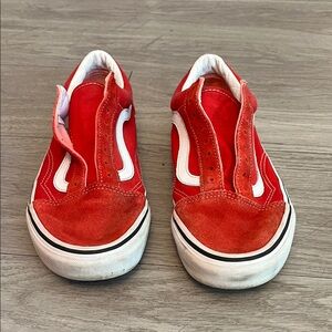 Van’s Women’s Red and White Urban Sneakers